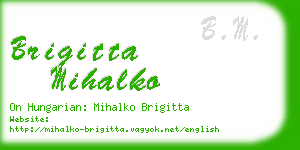 brigitta mihalko business card